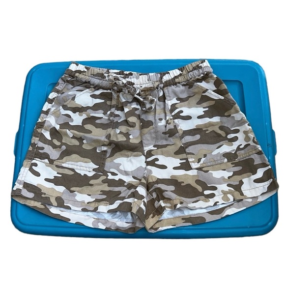 Love Tree Elastic Waist Pull On Camouflage Camo Shorts Tan Brown Sz Medium - Picture 2 of 6
